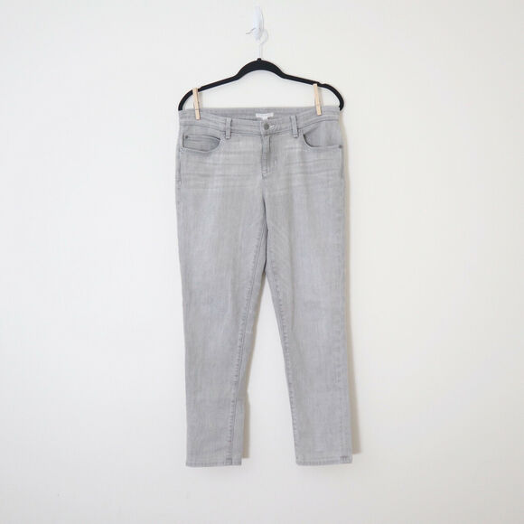 Eileen Fisher Stretch Organic Cotton Boyfriend Jeans Vintage Grey - Picture 2 of 10